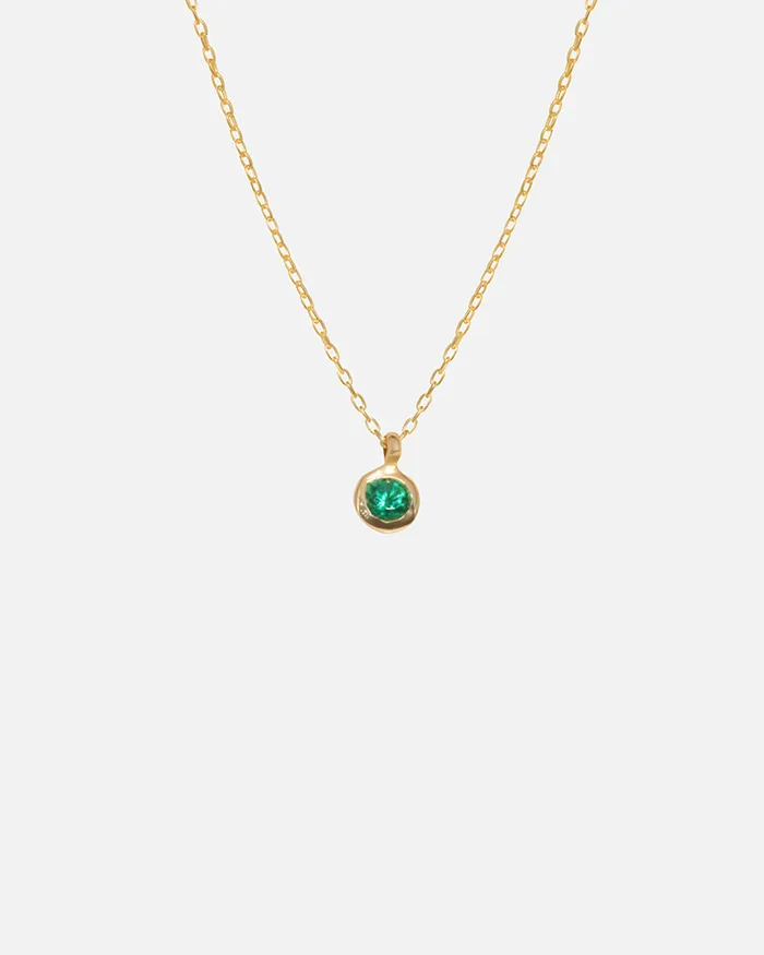 Fitzgerald Jewelry Necklaces Emerald Round Pendant