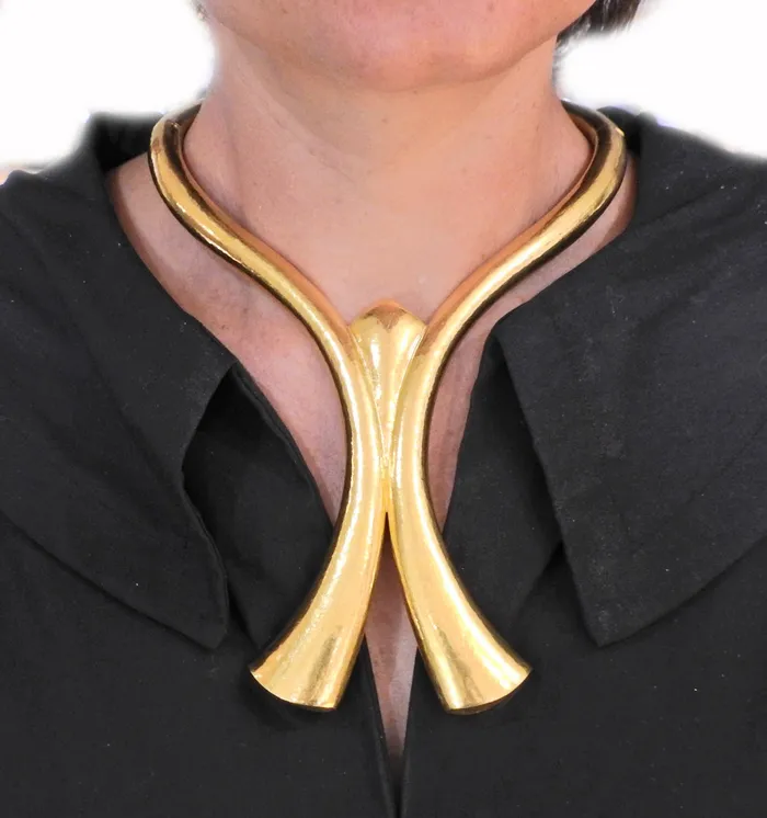 Lalaounis Greece Gold Collar Necklace Lalaounis Necklaces