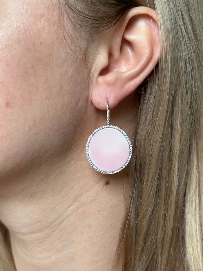 Mimi Milano Mimi Milano Aurora Diamond Mother of Pearl Gold Earrings Earrings