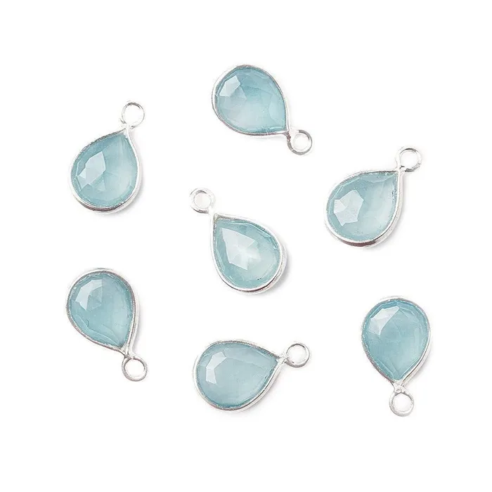 Necklaces 10x8mm Sterling Silver Bezel Blue Chalcedony Faceted Pear Pendant 1 piece Beadsofcambaycom Necklaces 10x8mm Sterling Silver Bezel Blue Chalcedony Faceted Pear Pendant 1 piece Beadsofcambaycom