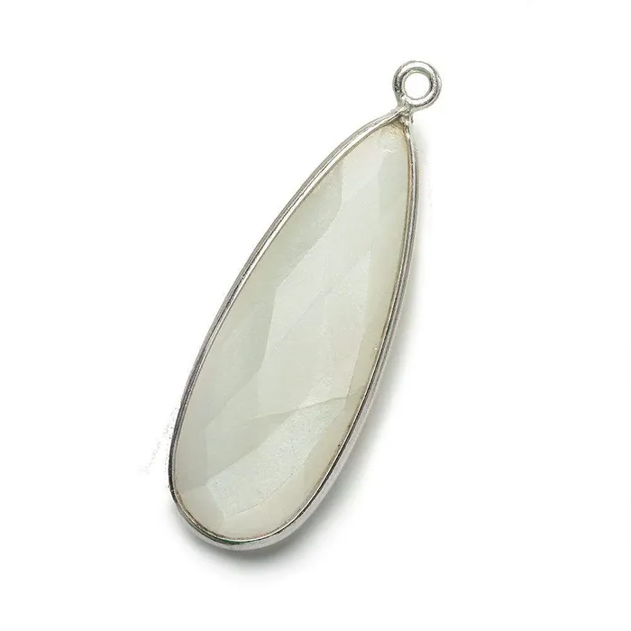 Necklaces 32x12mm Silver 925 Bezeled White Moonstone Pear Pendant 1 piece Beadsofcambaycom Necklaces 32x12mm Silver 925 Bezeled White Moonstone Pear Pendant 1 piece Beadsofcambaycom