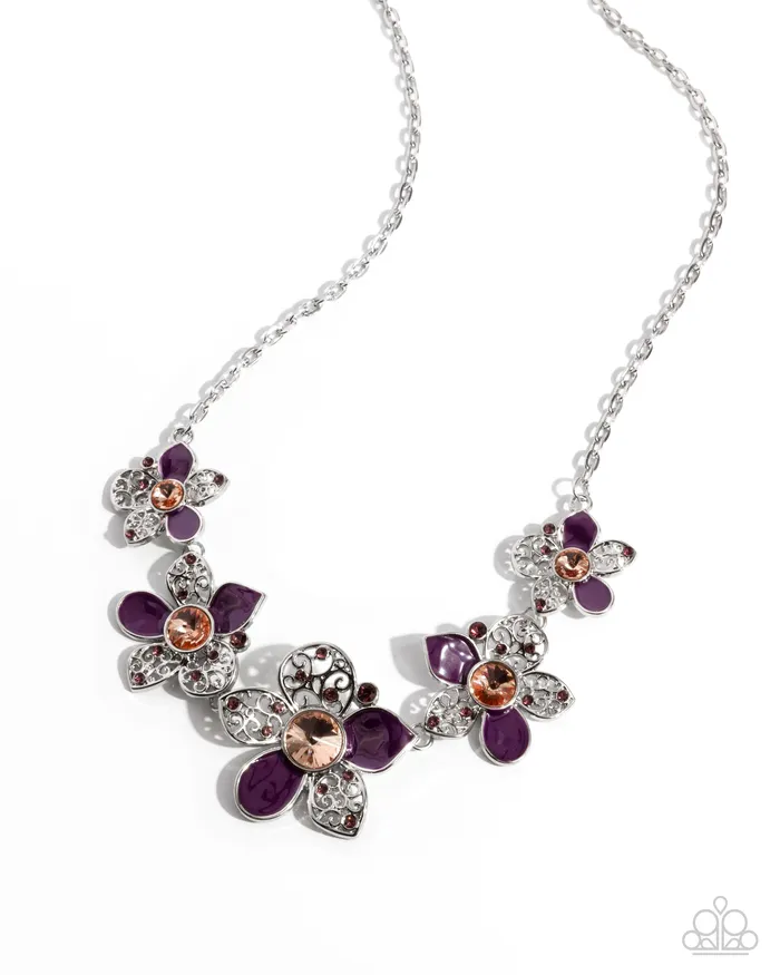 Necklaces April Showers Bring Flowers Purple Necklace Jewelry by Bretta Paparazzi Accessories