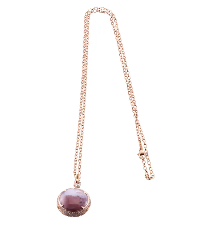 Necklaces Monica Rich Kosann Monica Rich Kosann Gold Diamond Agate Pendant Locket Necklace