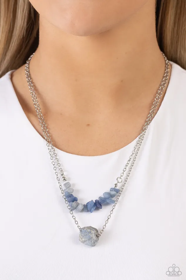 Necklaces Paparazzi Accessories Chiseled Caliber Blue Necklace Jewelry by Bretta Necklaces Paparazzi Accessories Chiseled Caliber Blue Necklace Jewelry by Bretta