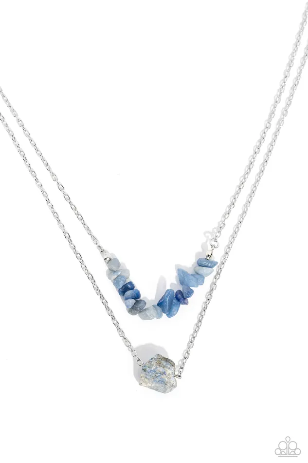 Necklaces Paparazzi Accessories Chiseled Caliber Blue Necklace Jewelry by Bretta