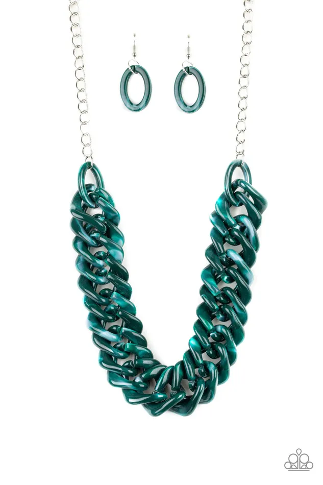 Necklaces Paparazzi Accessories Comin In HAUTE Green Necklace Jewelry By Bretta