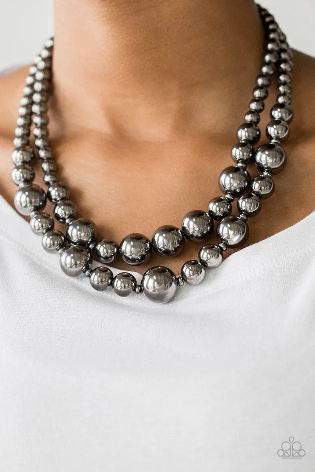 Necklaces Paparazzi Accessories I Double Dare You Black Necklace Jewelry by Bretta Necklaces Paparazzi Accessories I Double Dare You Black Necklace Jewelry by Bretta