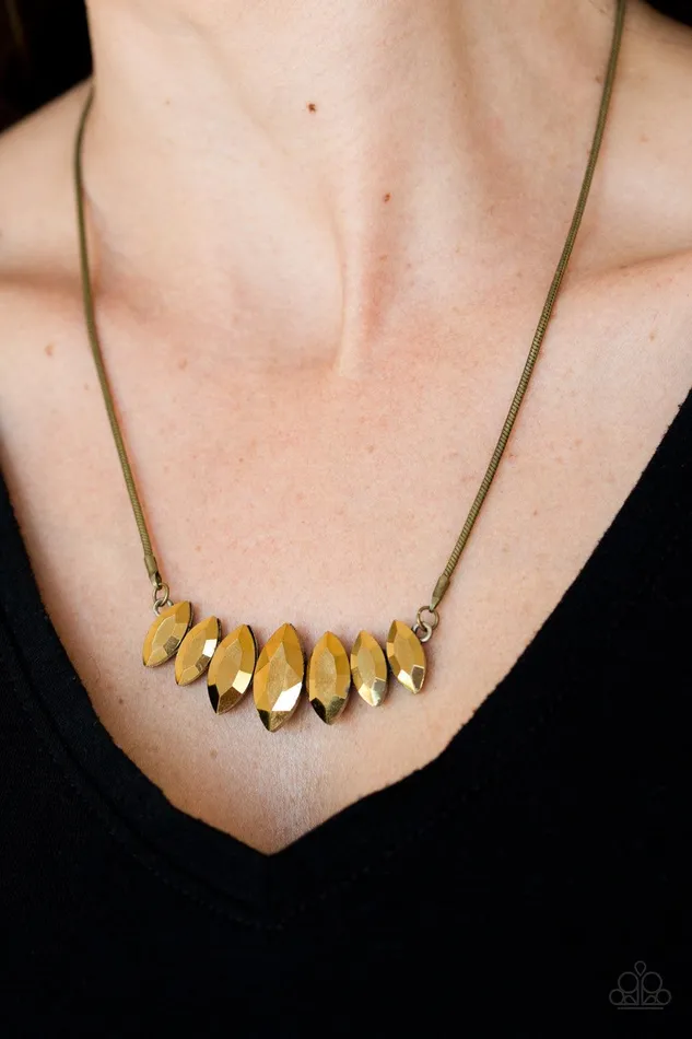 Necklaces Paparazzi Accessories Leading Lady Brass Necklace Jewelry By Bretta