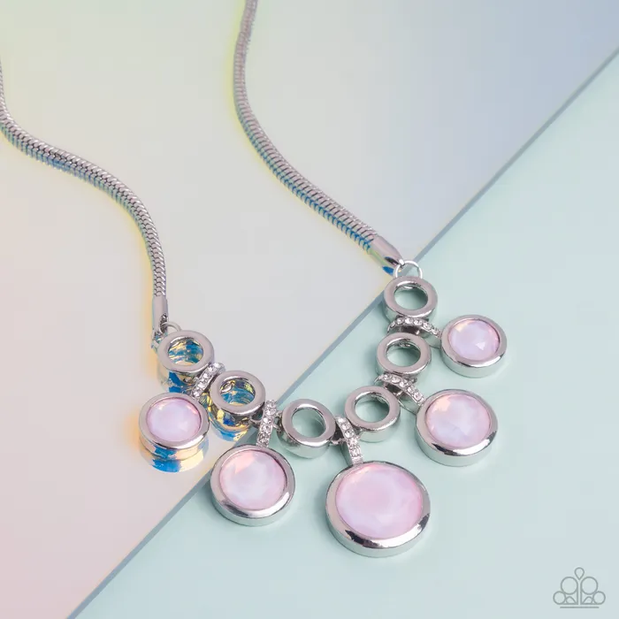 Necklaces Paparazzi Accessories Reflective Rhapsody Pink Necklace Jewelry by Bretta