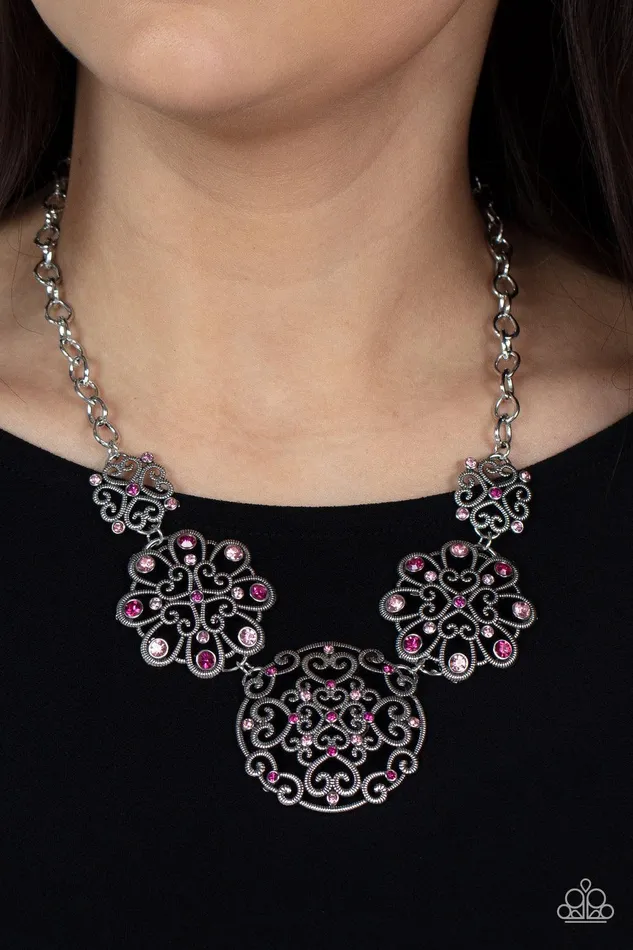 Necklaces Paparazzi Accessories Royally Romantic Pink Necklace Jewelry by Bretta Necklaces Paparazzi Accessories Royally Romantic Pink Necklace Jewelry by Bretta