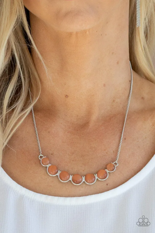 Necklaces Paparazzi Accessories Serenely Scalloped Orange Necklace Jewelry by Bretta Necklaces Paparazzi Accessories Serenely Scalloped Orange Necklace Jewelry by Bretta