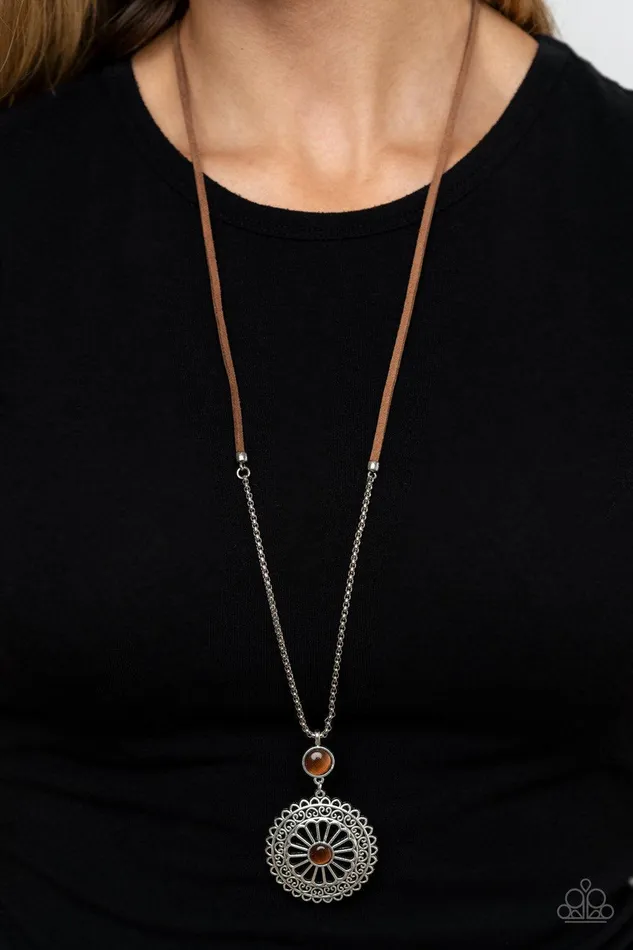 Necklaces Paparazzi Accessories Where No MANDALA Has Gone Before Brown Necklace Jewelry by Bretta Necklaces Paparazzi Accessories Where No MANDALA Has Gone Before Brown Necklace Jewelry by Bretta