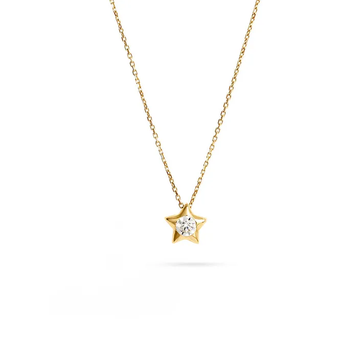 Necklaces Senso Gold Necklace Senso Gold Bright Womens necklace made of 14k gold with a star pendant and zircon Necklaces Senso Gold Necklace Senso Gold Bright Womens necklace made of 14k gold with a star pendant and zircon