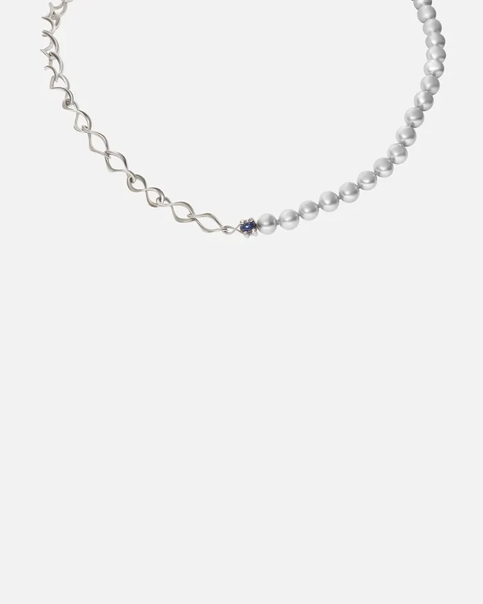 Necklaces X Nucleus Chain Pearl Necklace Sapphire Lucia B Marti