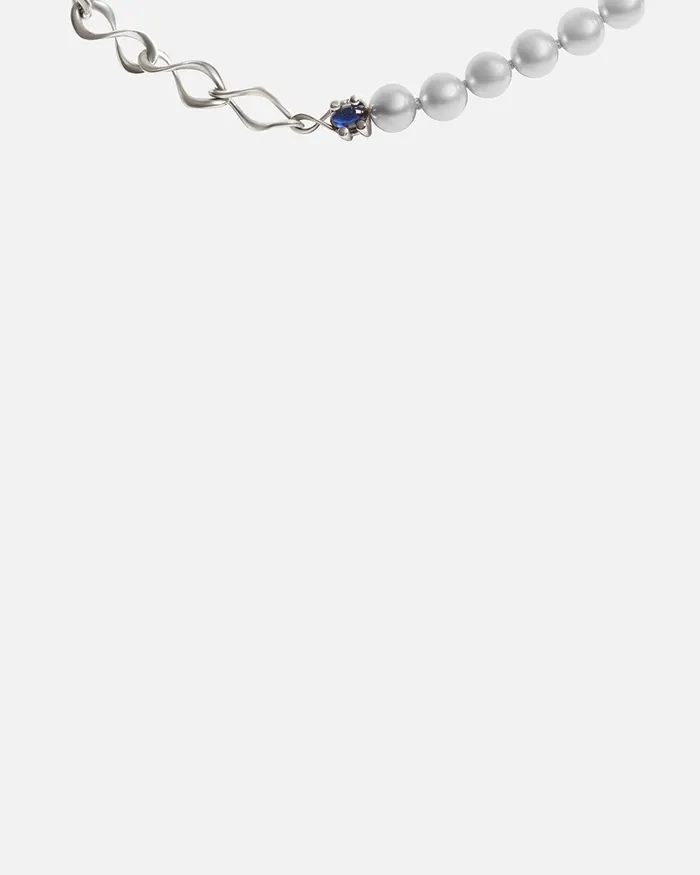 Necklaces X Nucleus Chain Pearl Necklace Sapphire Lucia B Marti Necklaces X Nucleus Chain Pearl Necklace Sapphire Lucia B Marti