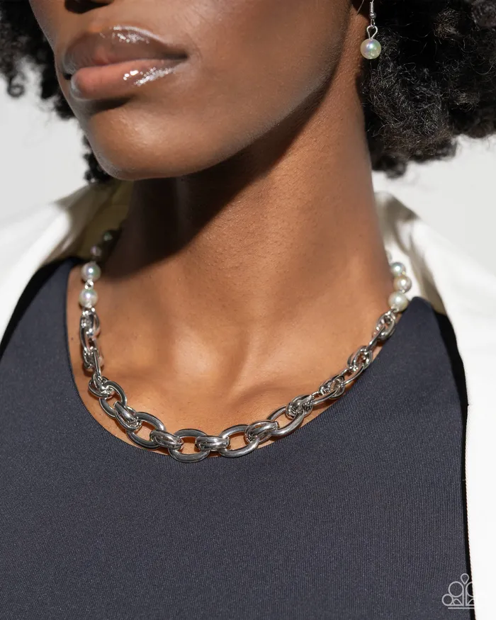 Paparazzi Accessories Dual Daydream Silver Necklace Jewelry by Bretta Necklaces