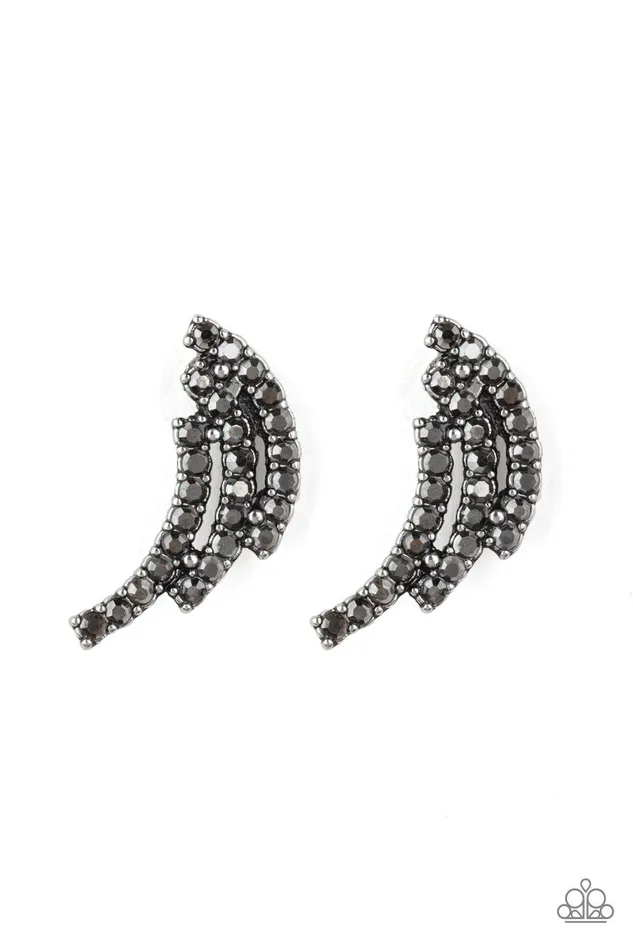 Paparazzi Accessories Earrings Wing Bling Silver Earrings Jewelry by Bretta