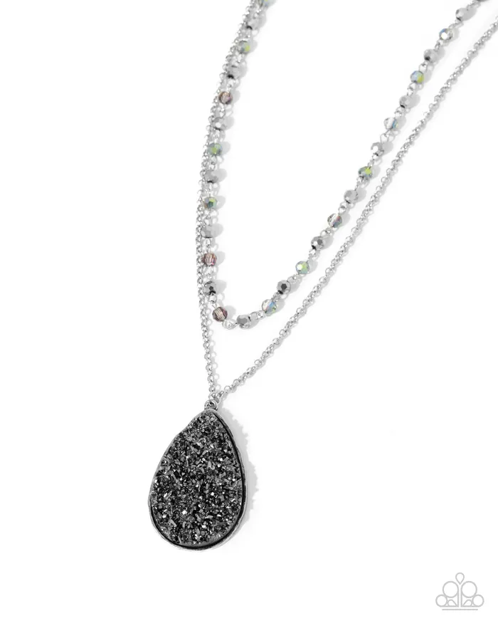 Paparazzi Accessories Necklaces Druzy Delight Silver Necklace Jewelry by Bretta
