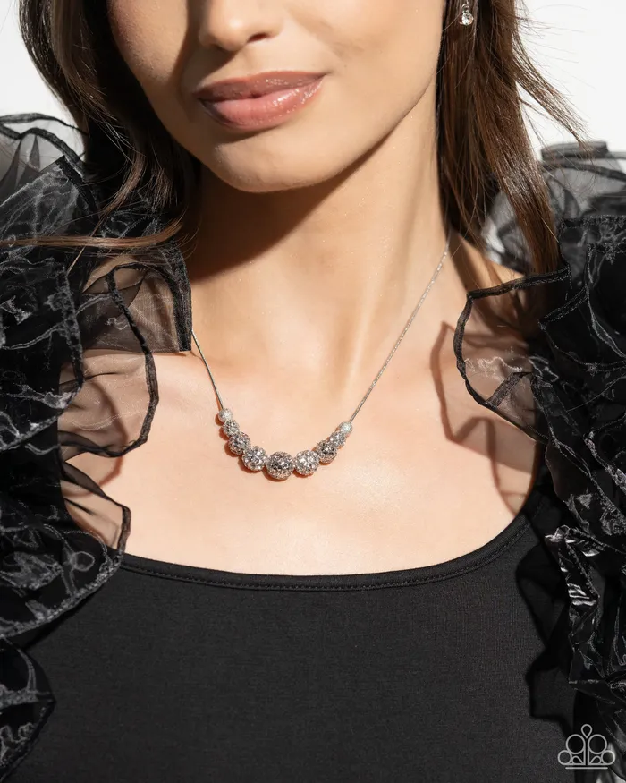 Paparazzi Accessories Necklaces Gilded Gift White Rhinestone Necklace and Bracelet Set Jewelry by Bretta Paparazzi Accessories Necklaces Gilded Gift White Rhinestone Necklace and Bracelet Set Jewelry by Bretta