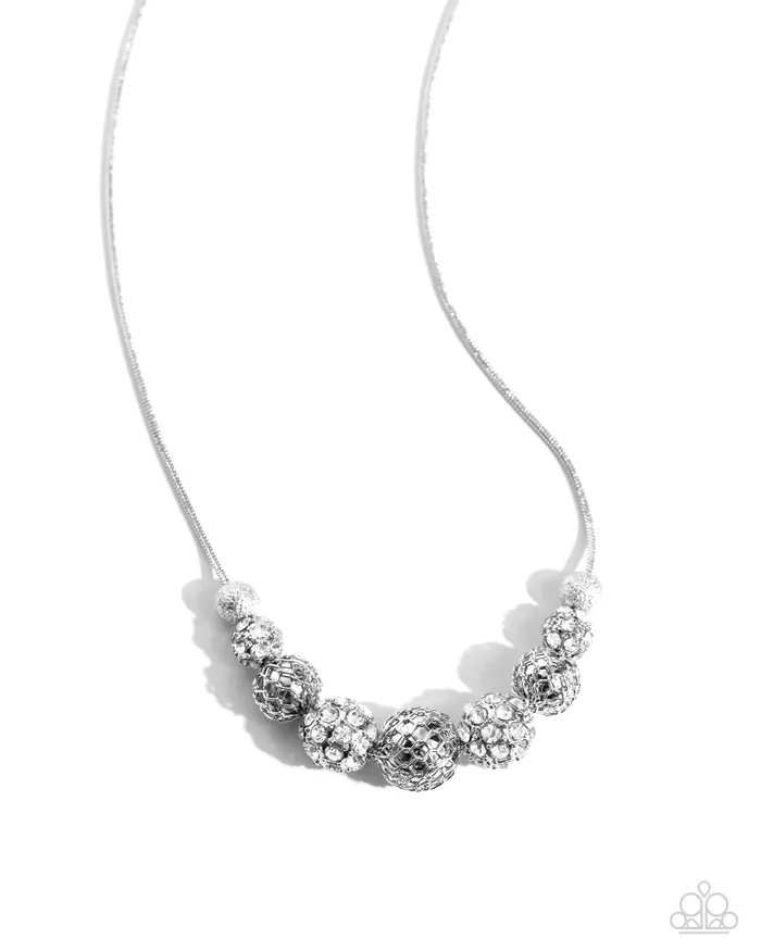 Paparazzi Accessories Necklaces Gilded Gift White Rhinestone Necklace and Bracelet Set Jewelry by Bretta