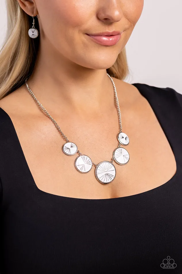 Paparazzi Accessories Necklaces PALM Before the Storm White Necklace Jewelry by Bretta Paparazzi Accessories Necklaces PALM Before the Storm White Necklace Jewelry by Bretta