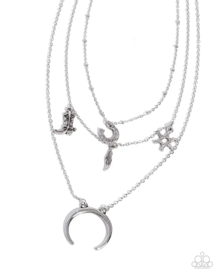 Paparazzi Accessories Saloon Sass Silver Necklace Jewelry by Bretta Necklaces