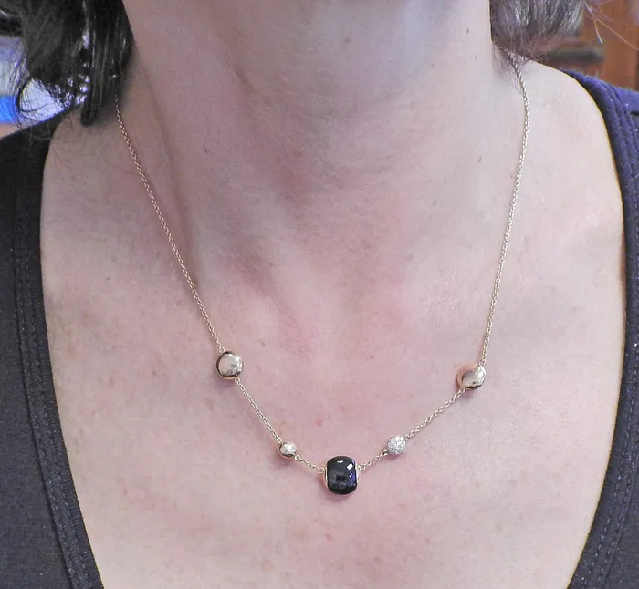 Roberto Coin Roberto Coin Black Jade Diamond Necklace Necklaces