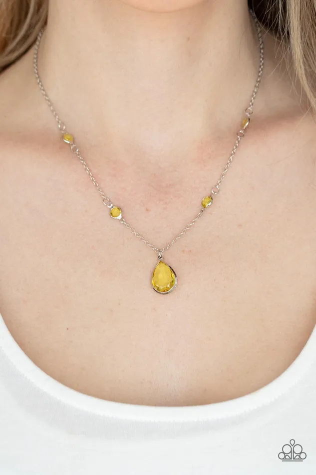 Romantic Rendezvous Yellow Necklace Jewelry by Bretta Paparazzi Accessories Necklaces Romantic Rendezvous Yellow Necklace Jewelry by Bretta Paparazzi Accessories Necklaces