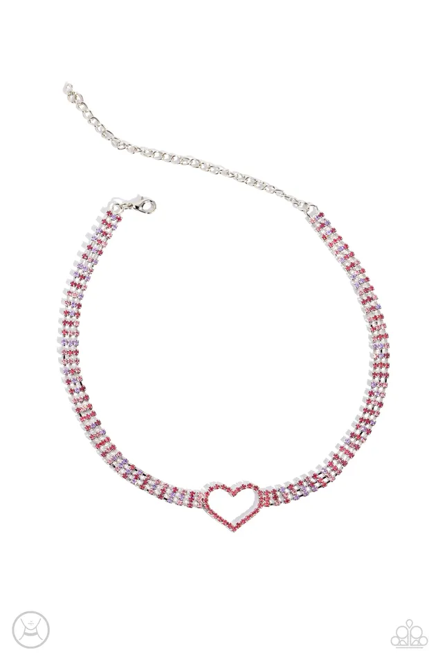 Rows of Romance Pink Necklace Jewelry by Bretta Paparazzi Accessories Necklaces