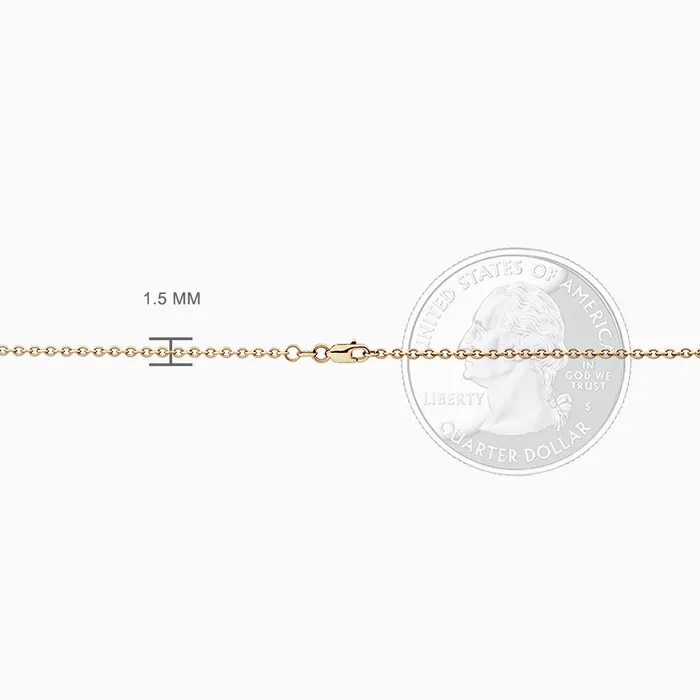 Sandy Steven Engravers Necklaces 15mm 14k Yellow Gold Cable Link Chain Necklace Sandy Steven Engravers Necklaces 15mm 14k Yellow Gold Cable Link Chain Necklace