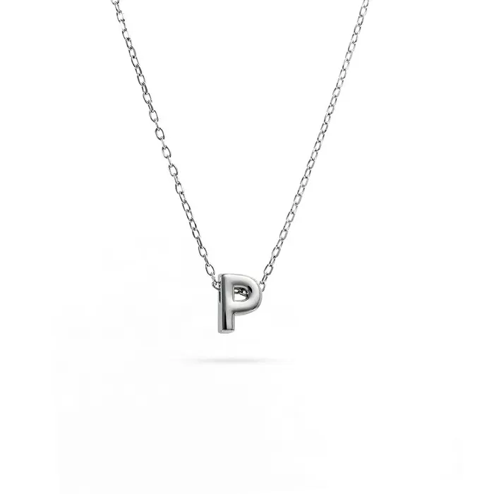 Silver letter P necklace Silver Sense Senso Silver Necklaces