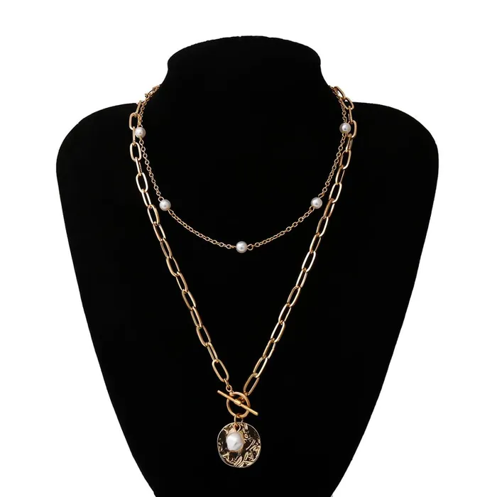Vintage Pearl Coin Necklace UrbanVinta Necklaces Vintage Pearl Coin Necklace UrbanVinta Necklaces