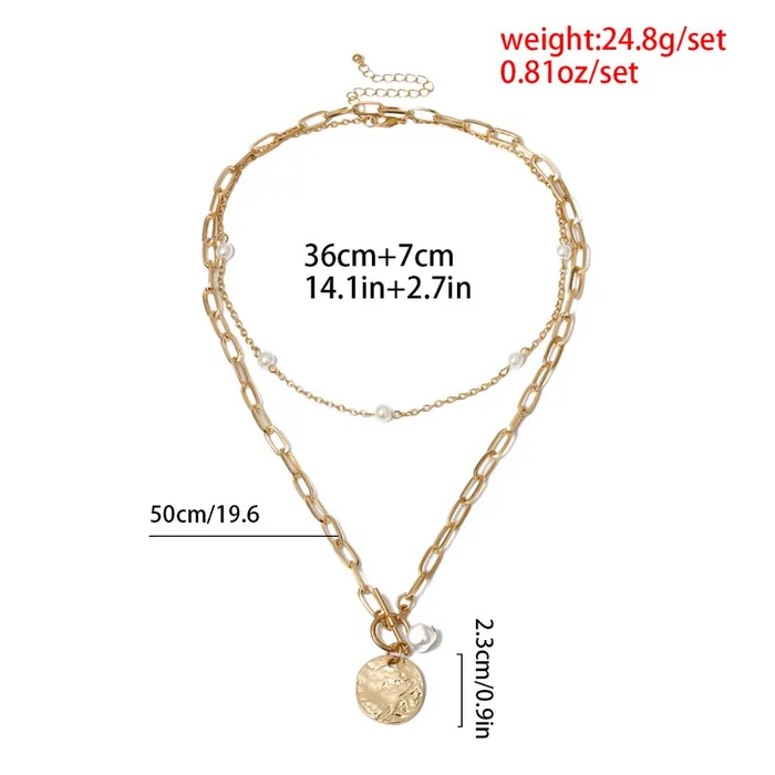 Vintage Pearl Coin Necklace UrbanVinta Necklaces Vintage Pearl Coin Necklace UrbanVinta Necklaces