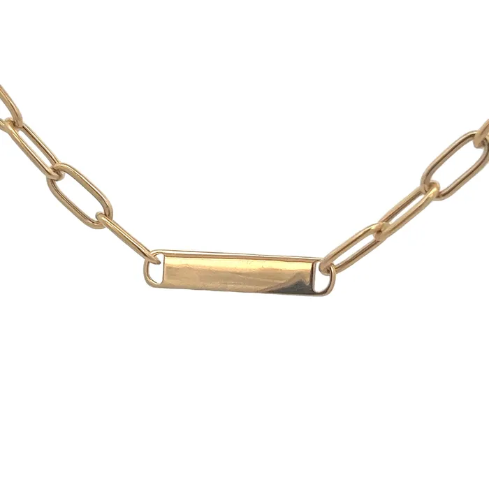 YaninaCo Jewelry Necklaces ID Bar on Paperclip Chain Necklace YaninaCo Jewelry Necklaces ID Bar on Paperclip Chain Necklace