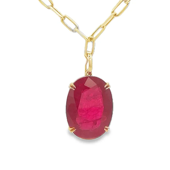 YaninaCo Jewelry Necklaces Ruby Pendant Necklace