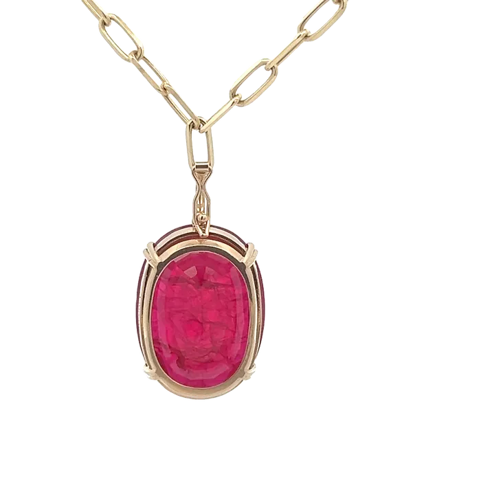 YaninaCo Jewelry Necklaces Ruby Pendant Necklace