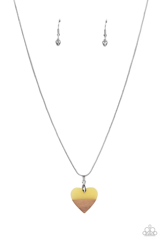 You Complete Me Yellow Necklace Jewelry by Bretta Paparazzi Accessories Necklaces