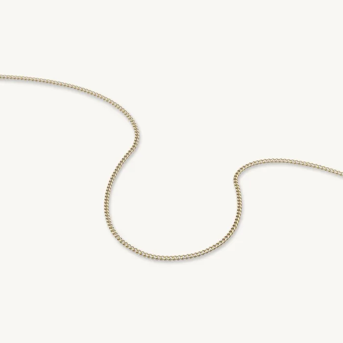 3mm Cuban Chain Necklace Camile Stone Necklaces