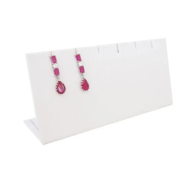 6 x1 34x 2 34 White Leather earrings and necklace Display JPIDisplay Necklaces 6 x1 34x 2 34 White Leather earrings and necklace Display JPIDisplay Necklaces