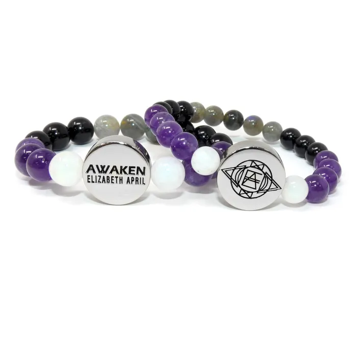 8mm Elizabeth April AWAKEN Protection Activation Limited Edition Stretch Bracelet Lily Rose Jewelry Co Bracelets