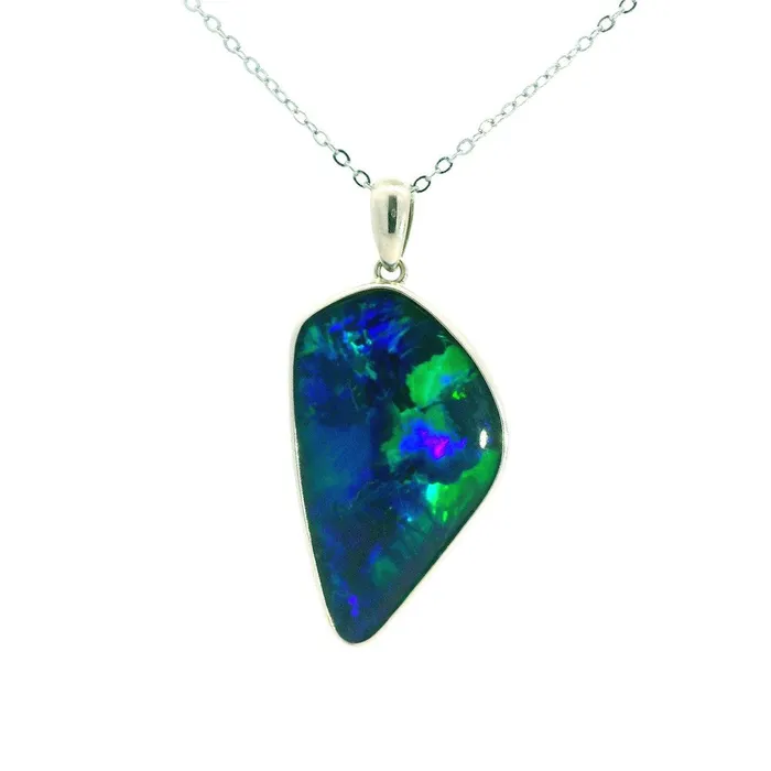 Australian Opal Cutters Necklaces Australian Opal Triplet Pendant set in Sterling Silver
