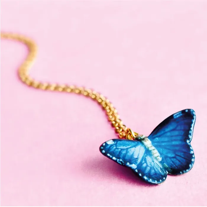 Blue Butterfly Necklace Camp Hollow Necklaces