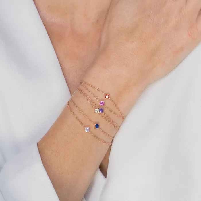 Bracelets Classic Birthstone Bracelet June Camile Stone