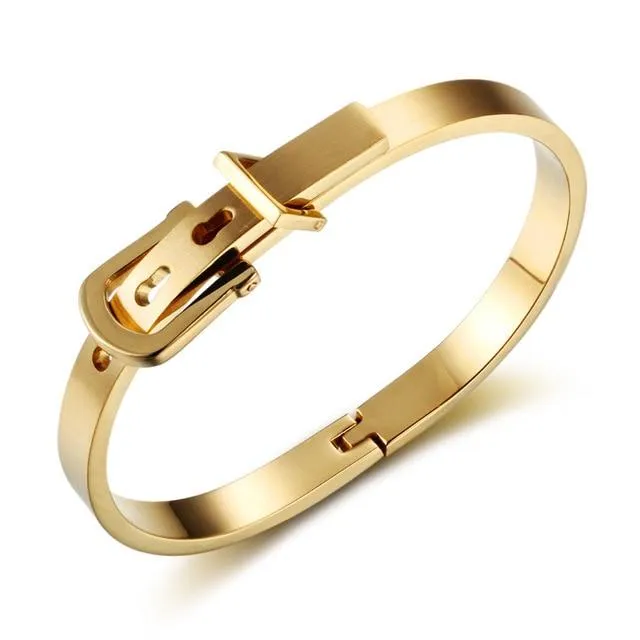 Bracelets customjewelryan Stainless Steel Bangle Bracelet for Women Rose Gold Color 3 Color Options Trendy Fashion Jewelry