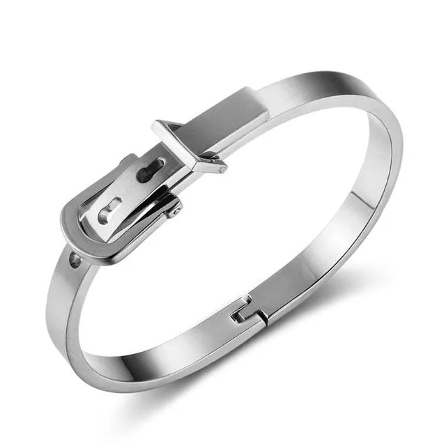 Bracelets customjewelryan Stainless Steel Bangle Bracelet for Women Rose Gold Color 3 Color Options Trendy Fashion Jewelry