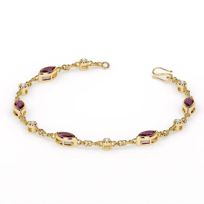 Bright Eyes 14K Yellow Gold Natural Alexandrite Bracelet Safiya Jewels Bracelets