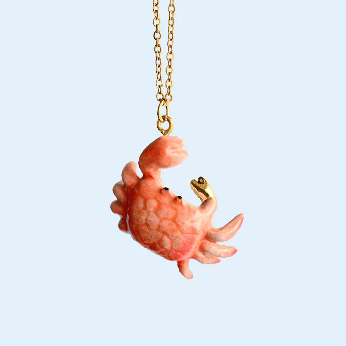 Camp Hollow Necklaces Crab Golden Grip Necklace Camp Hollow Necklaces Crab Golden Grip Necklace
