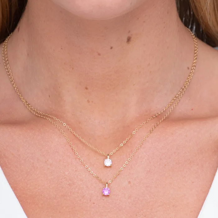 Classic Birthstone Necklace July Camile Stone Necklaces