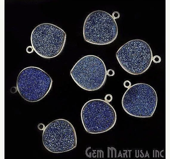 Clearance Natural Titanium Druzy 14mm Silver Single Bail Heart Gemstone Connector GemMartUSA Necklaces Clearance Natural Titanium Druzy 14mm Silver Single Bail Heart Gemstone Connector GemMartUSA Necklaces