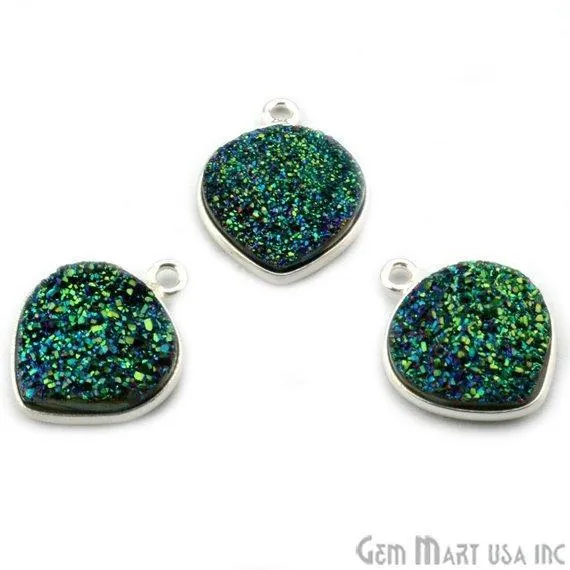 Clearance Natural Titanium Druzy 14mm Silver Single Bail Heart Gemstone Connector GemMartUSA Necklaces Clearance Natural Titanium Druzy 14mm Silver Single Bail Heart Gemstone Connector GemMartUSA Necklaces